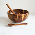WOODEN BOWL AND SPOON